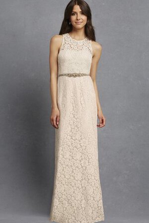 Vestido de Dama de Honor de Sin mangas de Joya de Espalda con ojo de cerradura - Foto 10