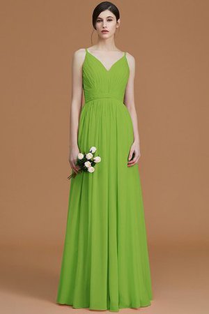 Abito da Damigella A Terra Naturale Principessa in Chiffon A-Line - Foto 20