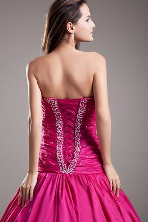 Perlenbesetztes Taft langes sexy Abendkleid ohne Ärmeln - Bild 7