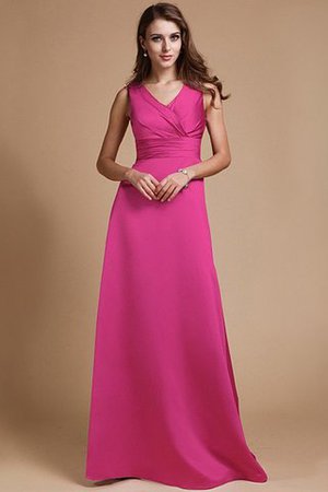 A-Linie Reißverschluss Ärmelloses Bodenlanges Sittsames Brautjungfernkleid - Bild 11