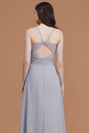 Robe demoiselle d'honneur naturel de princesse ruché avec chiffon avec sans manches - Photo 7