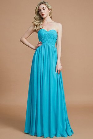 Herz-Ausschnitt Chiffon Ärmelloses Normale Taille Brautjungfernkleid mit hoher Tailler - Bild 7
