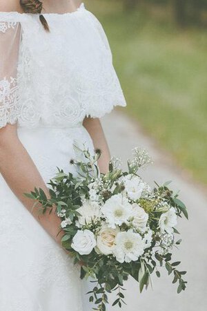 Abito da Sposa in Pizzo Semplice lusso Vintage A Terra A-Line - Foto 3