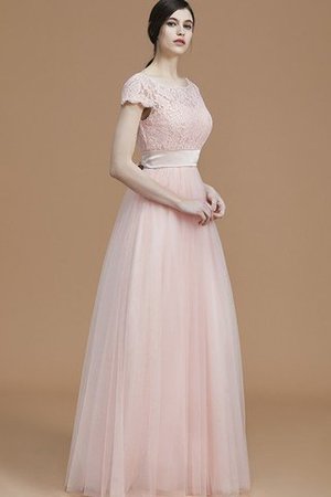 A Linie Prinzessin Normale Taille Brautjungfernkleid mit Schleife mit Gürtel - Bild 6