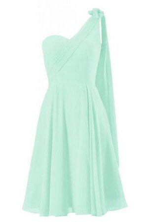 Robe demoiselle d'honneur naturel bref avec chiffon avec zip avec sans manches - Photo 1