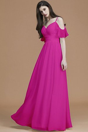 Normale Taille Prinzessin Spaghetti Träger A Linie Bodenlanges Brautjungfernkleid - Bild 17