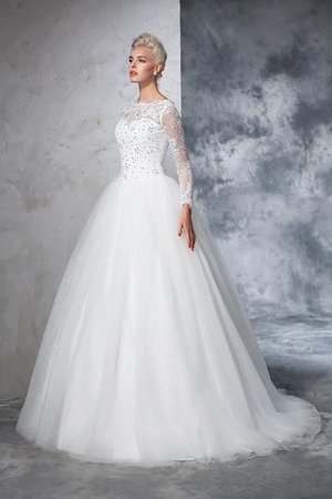 Robe de mariée luxueux longue avec décoration dentelle avec zip de mode de bal - Photo 6
