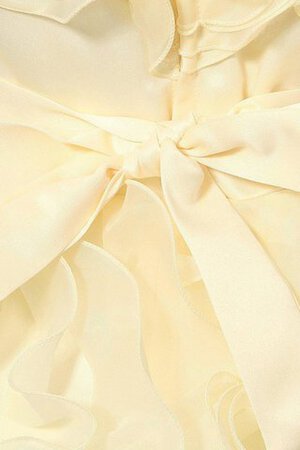 Abito da Cerimonia Bambini Senza Maniche Ball Gown Cerniera A-Line con Seghettato con Fiocco - Foto 7