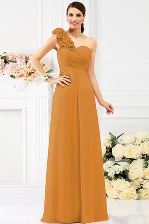 Robe demoiselle d'honneur avec sans manches en chiffon avec zip ligne a jusqu'au sol - Photo 19