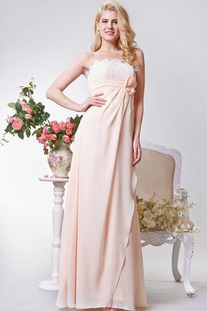 Chiffon plissiertes A-Line bodenlanges romantisches Brautjungfernkleid mit Reißverschluss - Bild 1