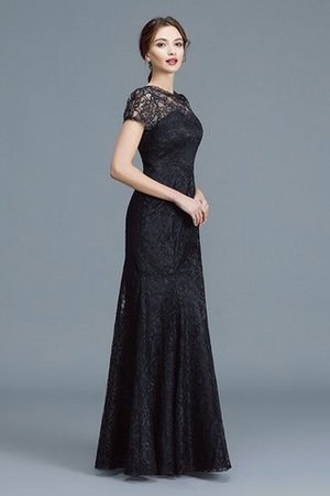 Kurze Ärmeln Meerjungfrau Bodenlanges Brautmutterkleid mit Schaufel Ausschnitt mit Bordüre - Bild 5