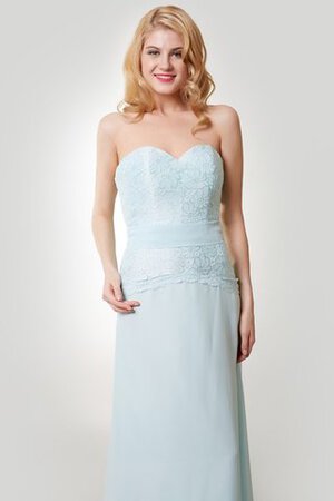 Robe demoiselle d'honneur romantique ceinture fermeutre eclair avec ruban avec sans manches - Photo 5