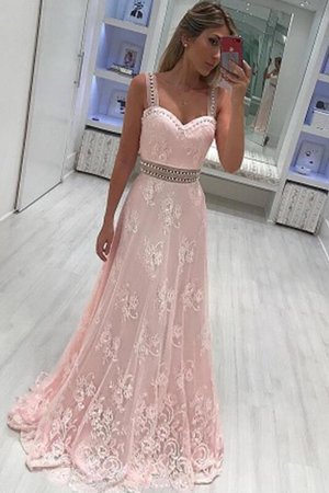 Ärmellos Exquisit A Linie Satin Bodenlanges Abendkleid - Bild 1