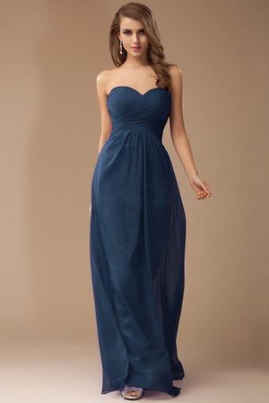 Empire Taille Ärmelloses Enges Chiffon Bodenlanges Brautjungfernkleid - Bild 9