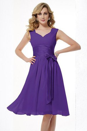 Normale Taille A-Linie Prinzessin Drapiertes Brautjungfernkleid aus Chiffon - Bild 23