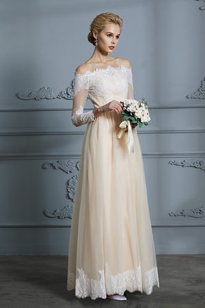 Vestido de Novia de Manga larga de Cola Barriba de Encantador de Natural - Foto 3