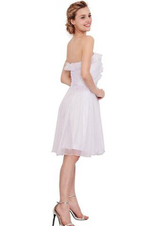 Abito dal Dolce Sedici al ginocchio in Chiffon Naturale Cuore Senza Maniche A-Line - Foto 4