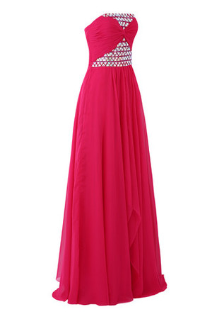 Robe de soirée naturel moderne avec chiffon balancement manche nulle - Photo 3