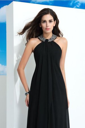 A Linie Chiffon Reißverschluss Nackenband Formelles Abendkleid - Bild 5