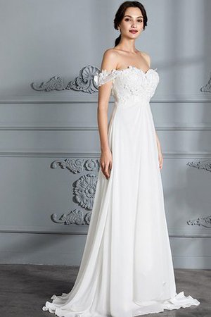 Chiffon Prinzessin A-Line Ärmelloses Bodenlanges Brautkleid - Bild 5