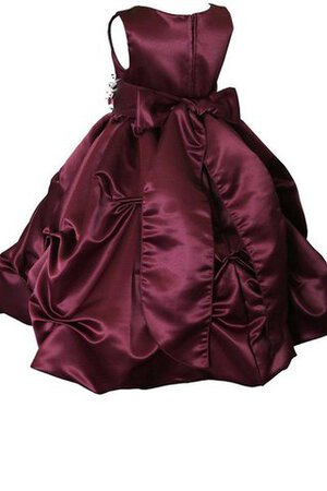 Robe de cortège enfant bref manche nulle de lotus a-ligne fermeutre eclair - Photo 3