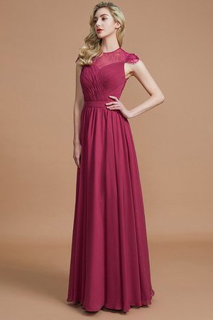 Vestido de Dama de Honor de Corte princesa de Corte-A en Gasa de Escote redondo - Foto 4
