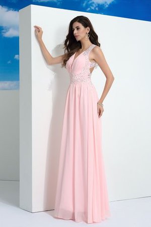 A Linie Ärmelloses Breiter Träger Bodenlanges Formelles Abendkleid - Bild 4