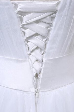 Herz-Ausschnitt normale Taille Perlenbesetztes schulterfrei A-Line bodenlanges Brautkleid - Bild 4