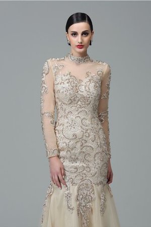 Robe de soirée longue de fourreau de col haut appliques de sirène - Photo 5