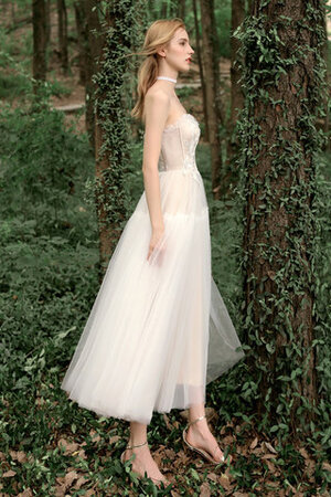 Abito da sposa in pizzo romantico retro con increspature in raso bellissimo - Foto 4
