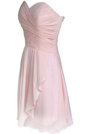 Abito da Damigella in Chiffon con Criss-cross Senza Maniche Naturale con Seghettato A-Line - Foto 3