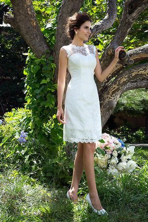 Robe de mariée bref naturel a-ligne de princesse fermeutre eclair - Photo 4