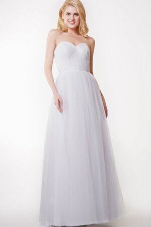 Robe demoiselle d'honneur mode ceinture bandouliere spaghetti en tulle col en forme de cœur - Photo 1
