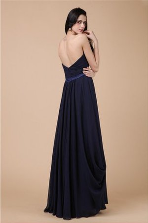Abito da Sera Senza Maniche Moderno Lungo in Chiffon con Piega - Foto 2