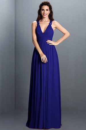 Robe demoiselle d'honneur plissage sexy de princesse avec zip en chiffon - Photo 25