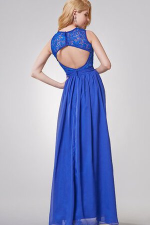 Gerüschtes Chiffon romantisches bescheidenes Brautjungfernkleid mit Gürtel mit Bordüre - Bild 2