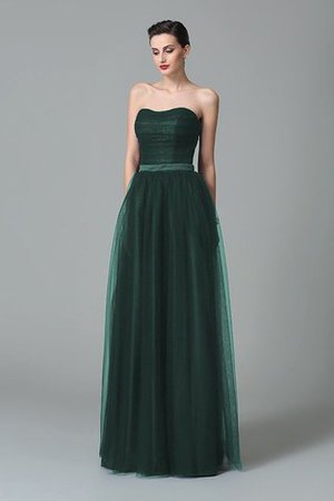 Ärmelloses Herz-Ausschnitt Prinzessin Reißverschluss Sittsames Brautjungfernkleid - Bild 9