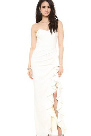Abito da Sposa Schiena Nuda Senza Maniche con Spacco Davanti Cuore Cerniera in Chiffon - Foto 2
