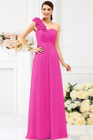 Robe demoiselle d'honneur avec sans manches en chiffon avec zip ligne a jusqu'au sol - Photo 10