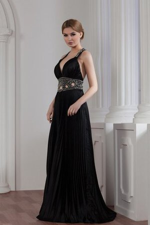 Schlüsselloch Rücken A-Line langes Abendkleid mit Perlen - Bild 6
