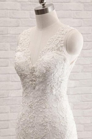 Robe de mariée modeste formelle v encolure de sirène sans empire - Photo 3