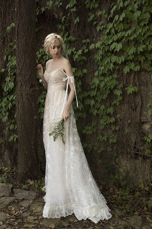 Vestido de Novia de Largo de Abalorio de Tiras anchas de Emocionante - Foto 8