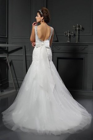 Schaufel-Ausschnitt Ewiges Enganliegendes Gericht Schleppe Sittsames Brautkleid - Bild 2