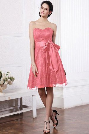 Vestido de Dama de Honor de Corte princesa de Corte-A de Escote Corazón con Cintas - Foto 26