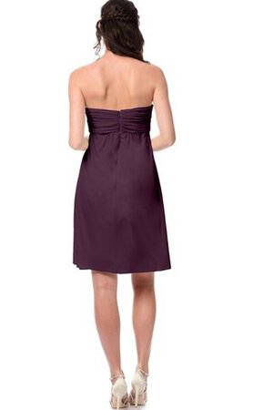 Empire Taille Chiffon gerüschtes kurzes Brautjungfernkleid mit kreuz - Bild 3