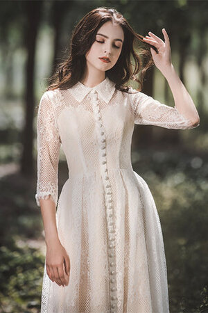 Robe de mariée arrivée au mollet haute qualité au jardin avec zip derniere tendance - Photo 5
