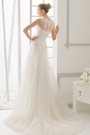 Sencillo Vestido de Novia en Encaje de Bordado de Drapeado de Sala - Foto 3