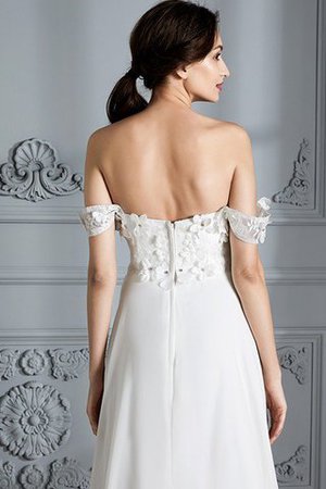 Robe de mariée simple longueur au ras du sol au bord de la mer epaule nue a-ligne - Photo 8