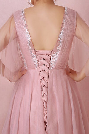 Tüll Fabelhaft V-Ausschnitt Swing Anständiges Ballkleid - Bild 7
