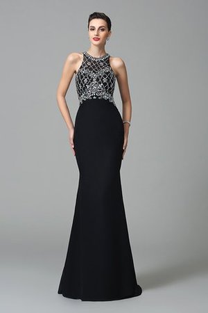 Meerjungfrau Stil Juwel Ausschnitt Chiffon Anständiges Ballkleid mit Reißverschluss - Bild 5